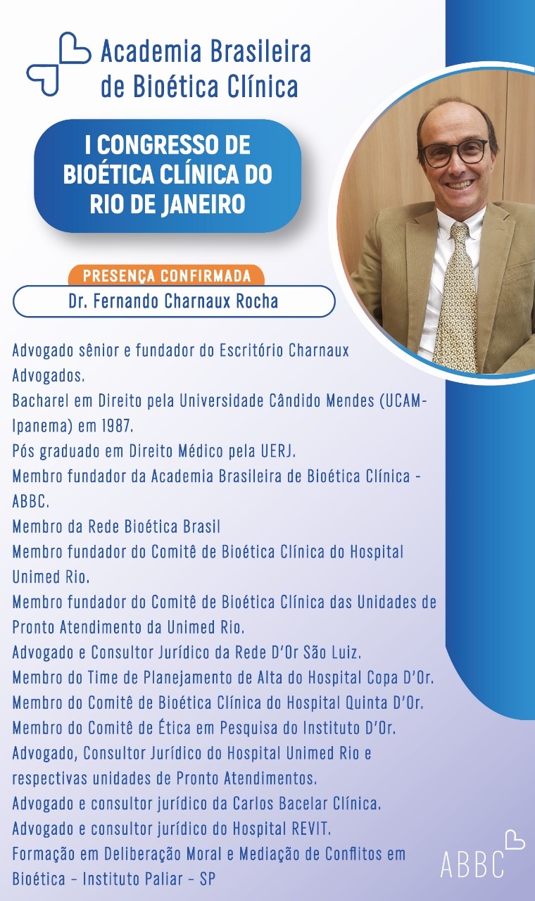 I CONGRESSO DE BIOÉTICA CLÍNICA DO RIO DE JANEIRO